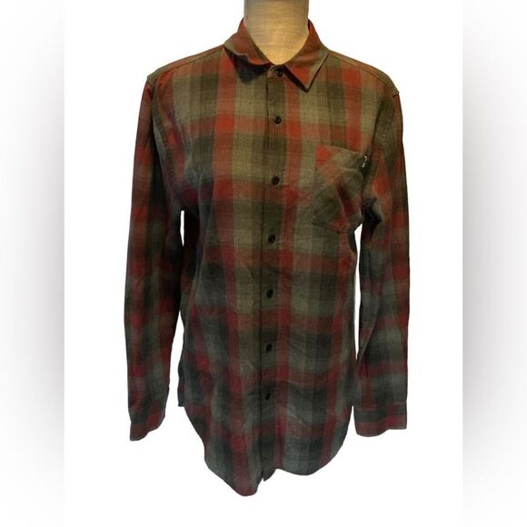 Red and Gray Flannel Shirt Medium - Picture 2 of 7